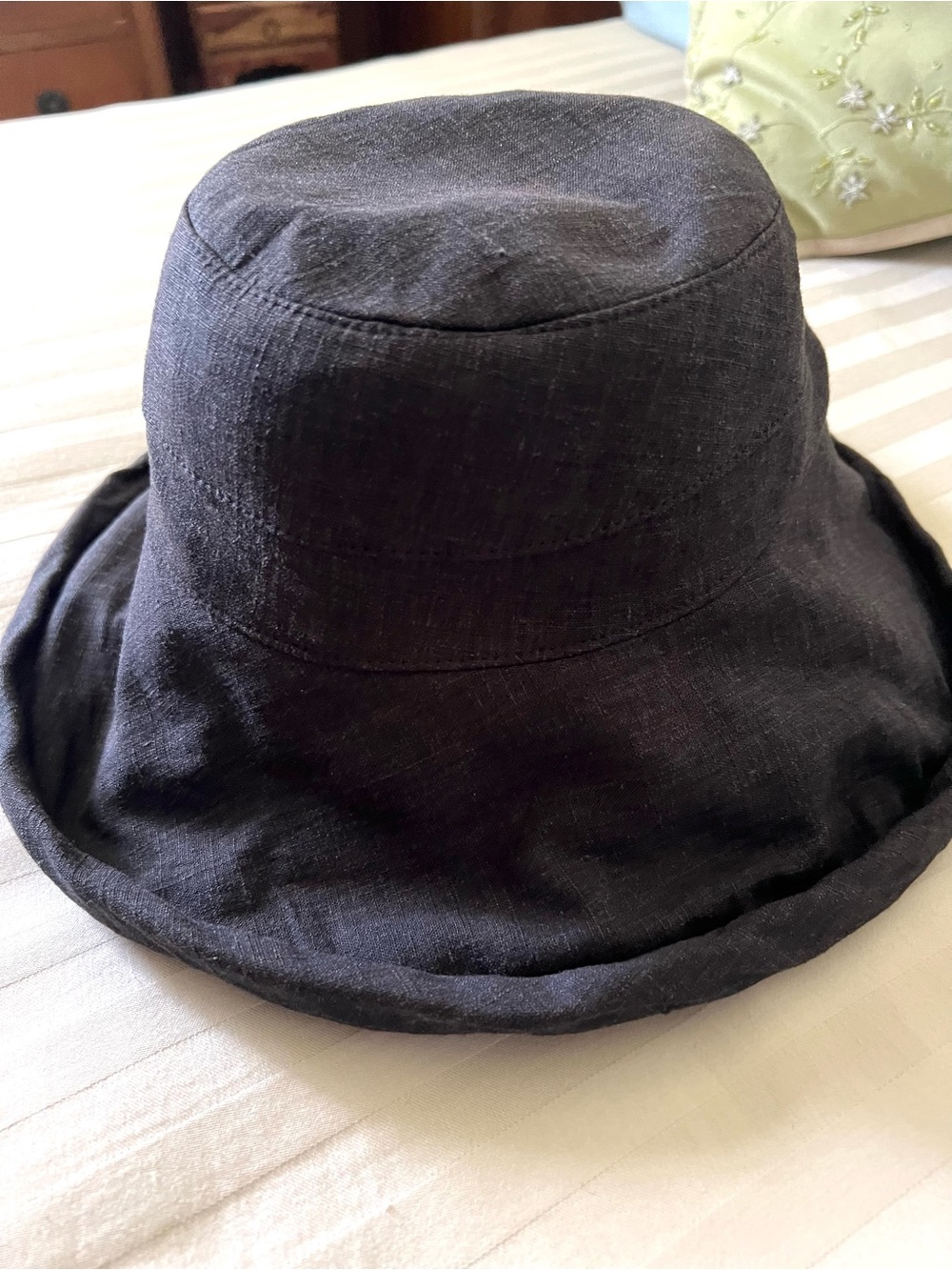 Cotton Sun Bucket Hat by Kallina, washable. - Picture 3 of 6
